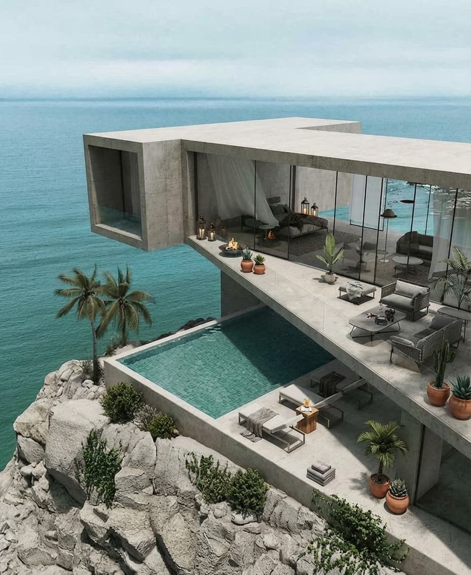 Luxury Modern Cliff House Ocean