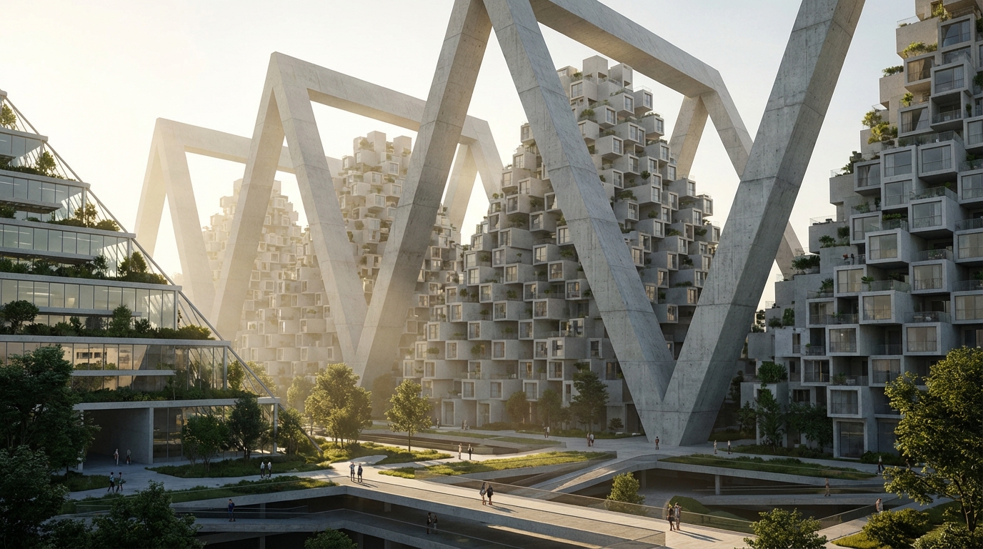 Circular Concrete House Island Minimal